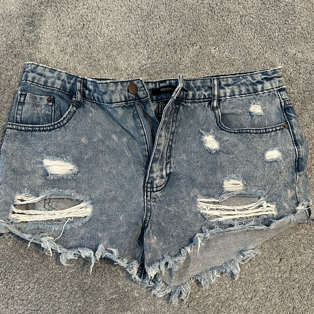 Forever 21 Blue Jean Shorts